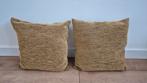 2x Okergele Kussens 40x40cm - Bank Decoratie, Huis en Inrichting, Woonaccessoires | Kussens, Ophalen of Verzenden, Gebruikt, Geel