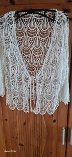 Wit gehaakt vestje, Kleding | Dames, Truien en Vesten, Ophalen of Verzenden, Zo goed als nieuw, Maat 38/40 (M), Wit