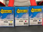 Nieuwe set van 3 kleur geel, paars en rood 410X toner, Computers en Software, Printers, Ophalen of Verzenden, Nieuw, Laserprinter