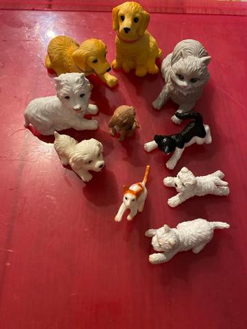 Set van dierenfiguren: Honden en katten beschikbaar voor biedingen