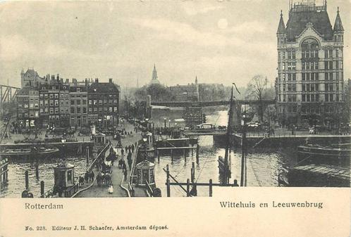 (388-554-023) Rotterdam Wittehuis en Leeuwenbrug, Verzamelen, Ansichtkaarten | Nederland, Zuid-Holland, Verzenden