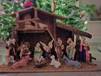 Kerststal met figuren en toebehoren, Antiek en Kunst, Ophalen of Verzenden