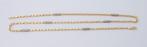 Lange 14 karaat Gouden Ketting Monte Carlo Schakel 65.5cm, Nieuw, Goud, Goud, Met edelsteen