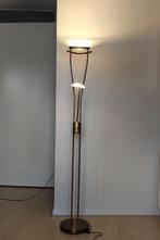 QAZQA lexus - Moderne Staande LED Lamp+Dimmer klassiek brons, Huis en Inrichting, Lampen | Vloerlampen, Ophalen, Zo goed als nieuw