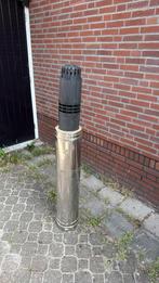 Kachel buis 145 lamg diameter binnen 15 cm, Ophalen of Verzenden, Zo goed als nieuw, Rvs, Minder dan 2 meter