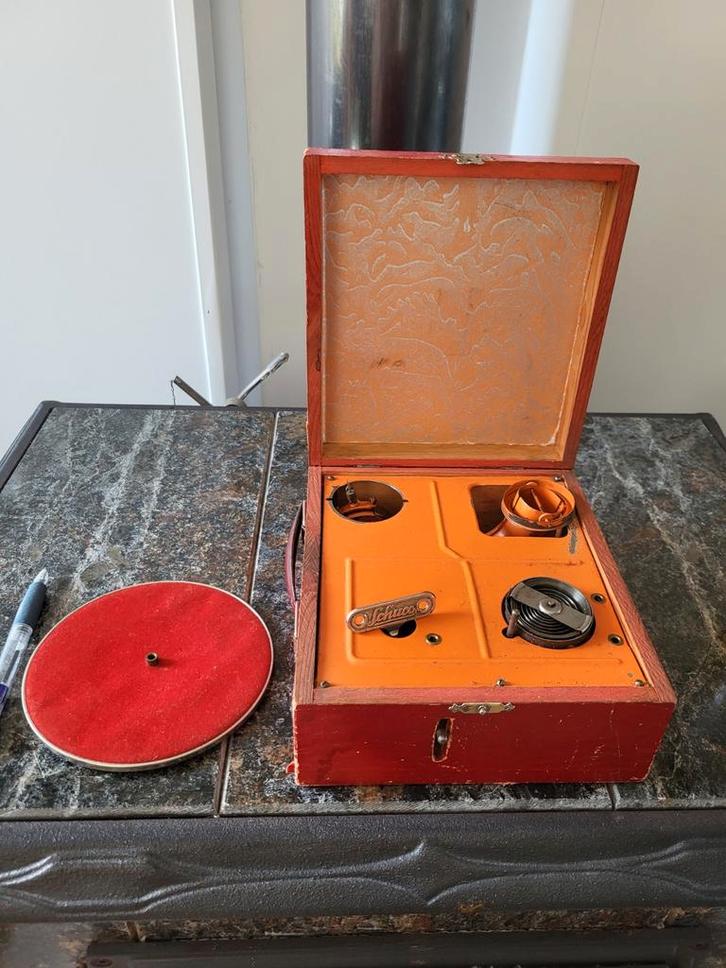 Vintage Telenco iGrammofoon in Houten Kist, Antiek en Kunst, Antiek | Tv's en Audio, Ophalen of Verzenden