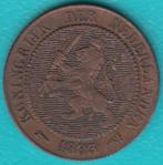 Nederland 2½ cent 1883 Willem III, Sch. 682 in munthouder, Postzegels en Munten, Munten | Nederland, Ophalen of Verzenden, Koning Willem III