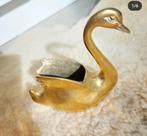 Messing zwaan als bloempot, Rond, Ophalen of Verzenden, Metaal, Minder dan 40 cm