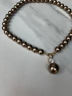 Blush parel ketting goud 585, Ophalen of Verzenden, Zo goed als nieuw, Goud, Goud