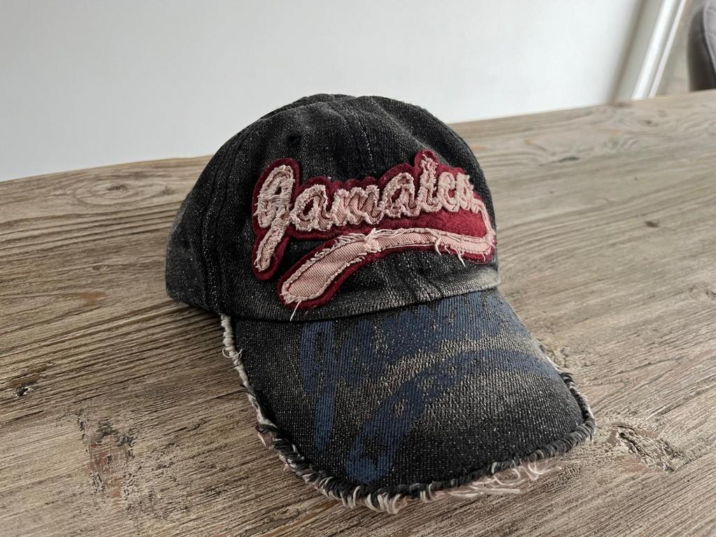 Verstelbaar petje Jamaica jeansstof grijs/zwart - nieuw, Ophalen of Verzenden, Nieuw, One size fits all