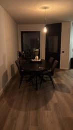 Zwarte ovale eettafel, Ophalen, 100 tot 150 cm, 200 cm of meer, Zo goed als nieuw