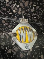Geel ANWB WW embleem. A.N.W.B. logo voor een oldtimer motor., Ophalen of Verzenden, Gebruikt, Gebruiksvoorwerp