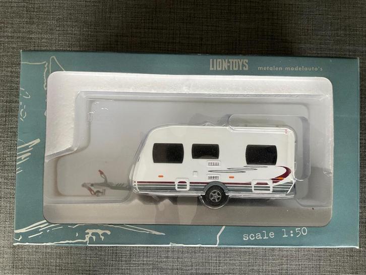 Lion-Toys Caravan Home-Car Rally 45 1:43 2011 Wit/Grijs, Hobby en Vrije tijd, Modelauto's | 1:43, Nieuw, Overige typen, Overige merken