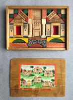 Antiek - vòòr WOII - houten blokken BOUWDOOS - COMPLEET!, Antiek en Kunst, Antiek | Speelgoed, Ophalen of Verzenden