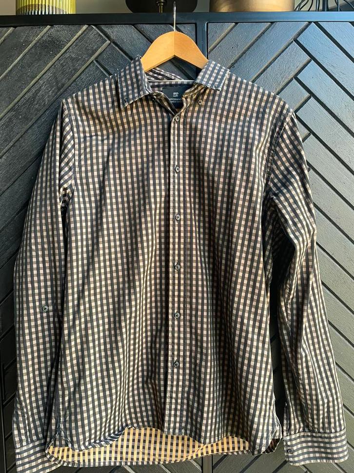 Overhemden Scotch & Soda maat L en Xl, Kleding | Heren, Overhemden, Zo goed als nieuw, Halswijdte 41/42 (L), Blauw, Ophalen of Verzenden