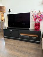 Woood James televisiemeubel zwart en bruin, Ophalen, Gebruikt, Glas, 150 tot 200 cm