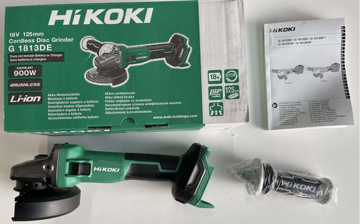HiKOKI G1813DE haakse slijpmachine 18V op accu - BL - 125mm, Doe-het-zelf en Verbouw, Gereedschap | Handgereedschap, Zo goed als nieuw