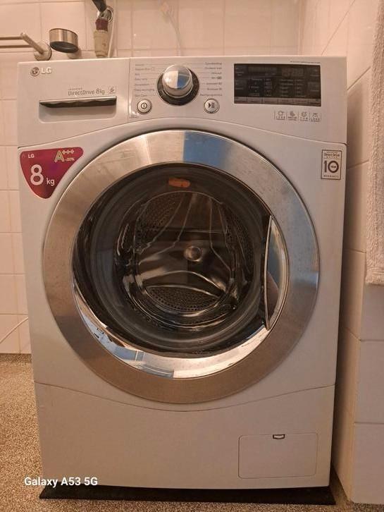 LG Direct Drive 8 kg Wasmachine A+++ -20%, Witgoed en Apparatuur, Was-droogcombinaties, Zo goed als nieuw, 85 tot 90 cm, Ophalen of Verzenden