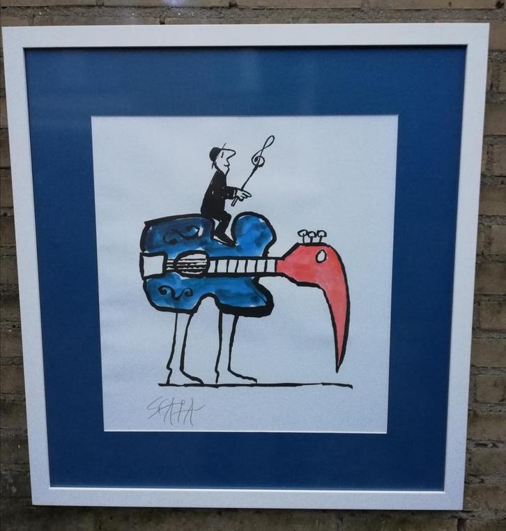 TED SCAPA/EDUARD SCHAAP (1931-2034). Zeefdruk. 75/80 cm., Antiek en Kunst, Kunst | Litho's en Zeefdrukken, Ophalen