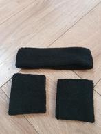 Nieuwe sport zweetband set – 2x pols + 1x hoofdband – zwart, Sport en Fitness, Ophalen of Verzenden, Nieuw, Overige typen