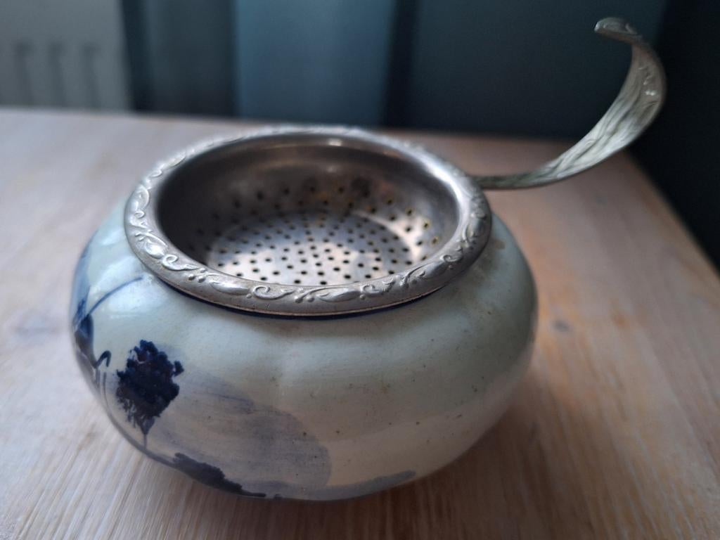 Oud theezeefje Delft Holland, Ophalen of Verzenden