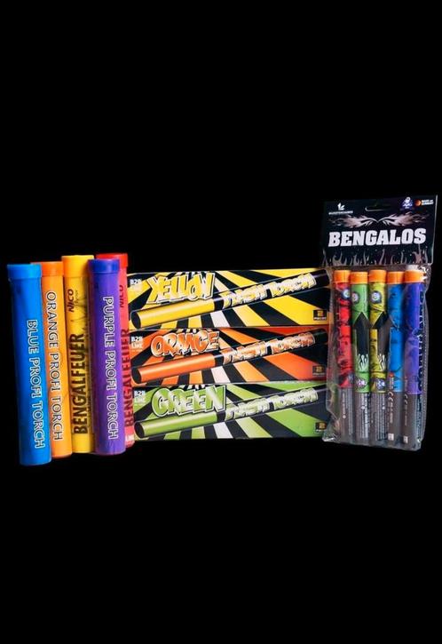Bengalen / Fakkels - Verschillende Kleuren, Hobby en Vrije tijd, Feestartikelen, Nieuw, Feestartikel, Ophalen