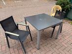 Tuinset aluminium met stoelen, Ophalen of Verzenden, Zo goed als nieuw, Aluminium