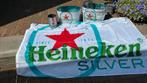 Heineken Silver Ice Bucket emmer en vlag en afschuimemmer, Ophalen of Verzenden, Heineken