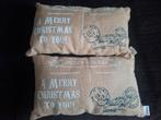 2 mooie kerst sierkussens, Huis en Inrichting, Woonaccessoires | Kussens, Ophalen of Verzenden, Zo goed als nieuw, Vierkant