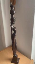 Houten Beeld Afrikaanse Vrouw met Kruik, Antiek en Kunst, Ophalen of Verzenden