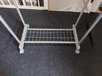 Kledingrek met twee stangen en onderplateau., Ophalen, Met wielen, Zo goed als nieuw