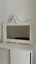 Witte Brocante Spiegel, Ophalen, Gebruikt, 75 tot 100 cm, Minder dan 100 cm