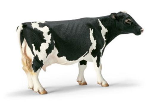 Schleich 13633 koe zwart wit, dierfiguur, Verzamelen, Dierenverzamelingen, Gebruikt, Beeldje of Figuurtje, Boerderijdier, Ophalen of Verzenden