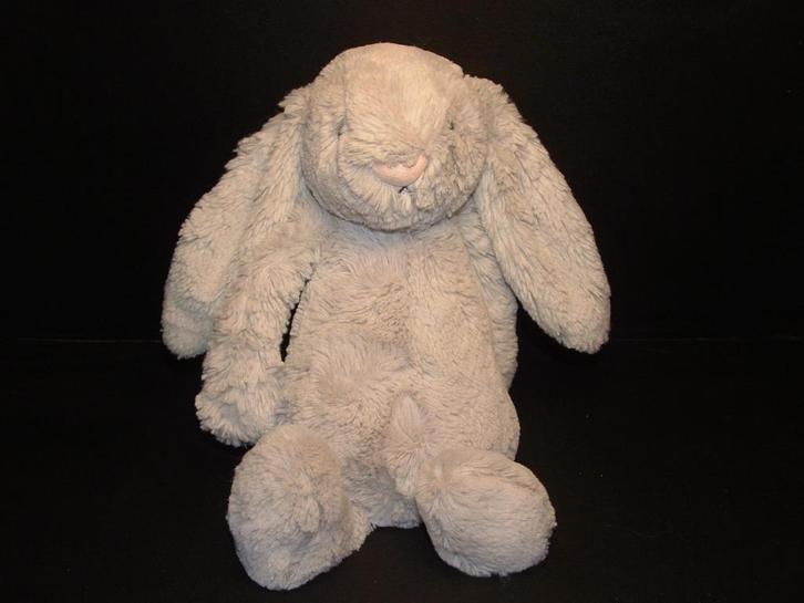 JELLYCAT KONIJN BASHFUL PLUCHE WOLLIG LICHTGRIJS MET, Kinderen en Baby's, Speelgoed | Knuffels en Pluche, Nieuw, Overige typen