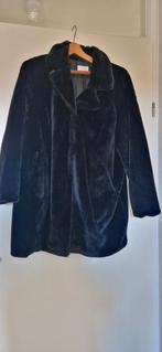 Zwarte faux fur jas - Miss E - Maat 50, Zwart, Maat 46/48 (XL) of groter, Ophalen of Verzenden, Zo goed als nieuw