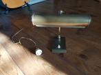 Vintage bureau- of pianolamp, Huis en Inrichting, Lampen | Tafellampen, Gebruikt, Art deco, Ophalen of Verzenden, Metaal