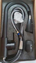 Zwarte Keukenkraan met Uittrekbare Sproeikop, Minder dan 50 cm, Verzenden, Zwart, Nieuw