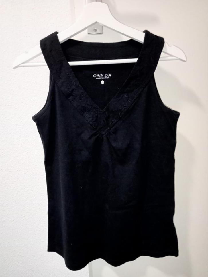 C&A topje / kledingmaat S, Kleding | Dames, Tops, Zo goed als nieuw, Maat 36 (S), Zwart, Zonder mouw, Ophalen of Verzenden