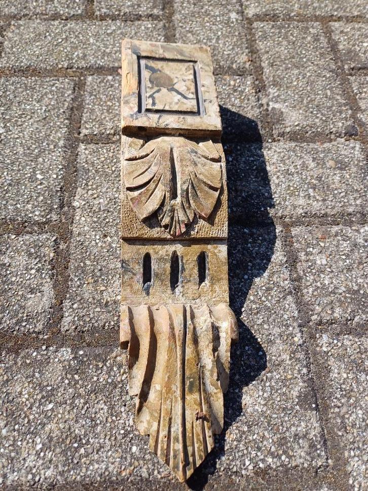 Boeren antiek houtsnijwerk ornament, Antiek en Kunst, Curiosa en Brocante, Ophalen of Verzenden
