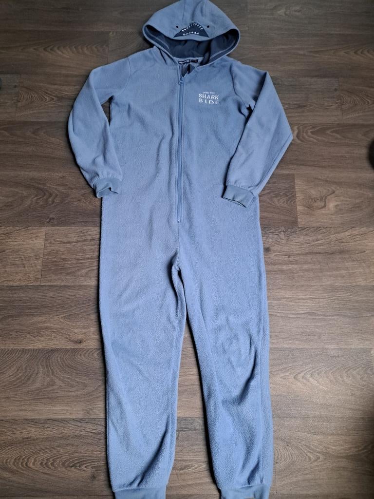Haaien onesie fleece 146/152, Ophalen of Verzenden, Zo goed als nieuw