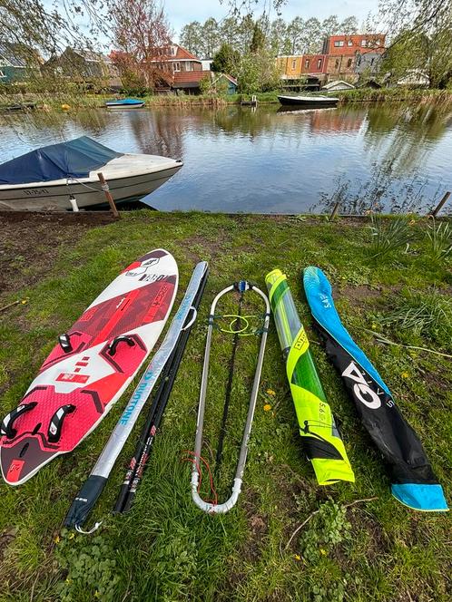 Windsurf Set Compleet, Watersport en Boten, Windsurfen, Gebruikt, Complete set, Minder dan 250 cm, Met vin(nen), 5 tot 7 m², Ophalen