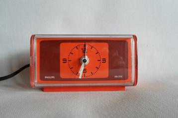 Vintage Philips Electric Wekker Oranje beschikbaar voor biedingen