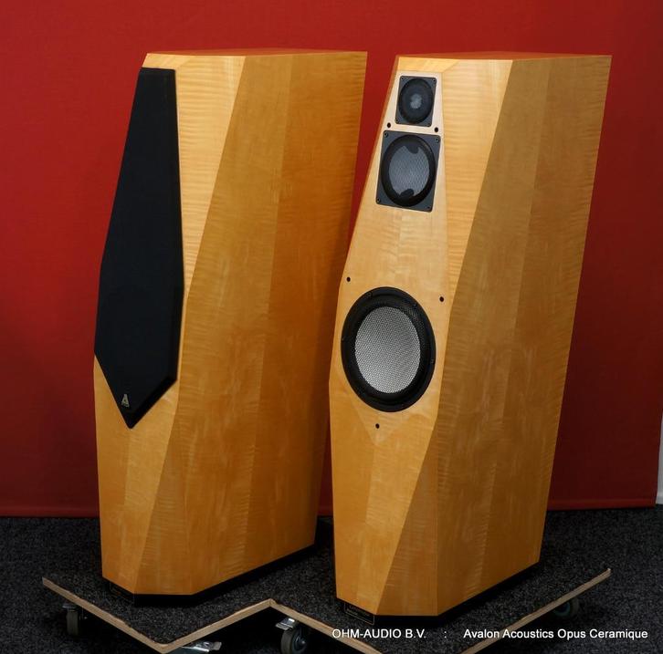 Avalon Opus Ceramique, Curly Maple, Nieuwstaat, Audio, Tv en Foto, Luidsprekers, Zo goed als nieuw, Front, Rear of Stereo speakers