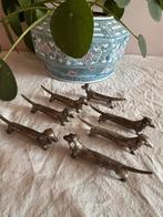 Vintage verzilverde teckel messenleggers, Verzenden