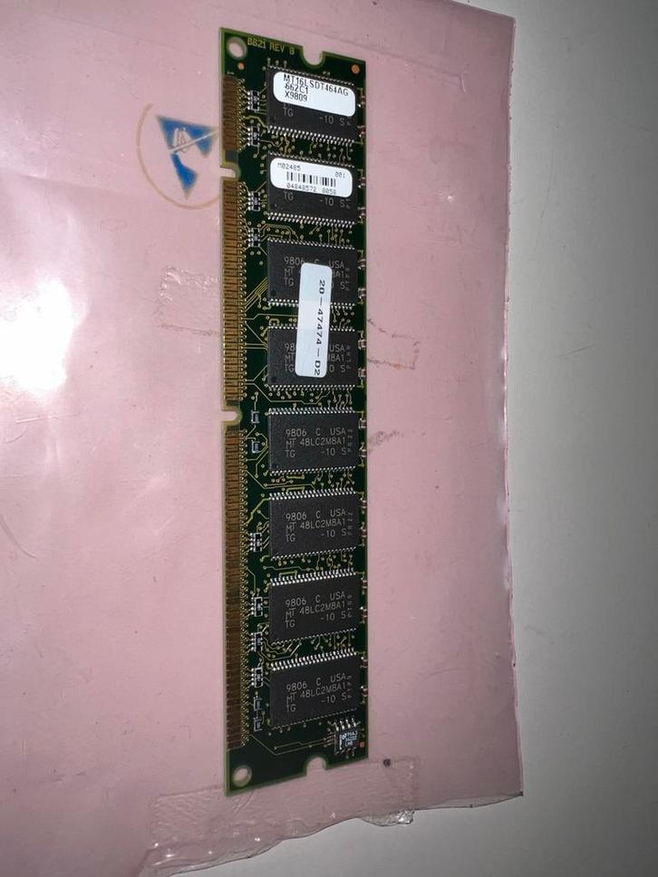 Micron 64 MB SDRAM DIMM, Computers en Software, RAM geheugen, Gebruikt, Desktop, 1 GB of minder, DDR, Ophalen of Verzenden
