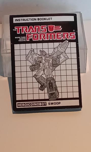 transformers - g1 swoop instructie boekje beschikbaar voor biedingen