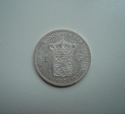1 gulden 1924 P/FDC, Postzegels en Munten, Munten | Nederland, 1 gulden, Koningin Wilhelmina, Zilver, Ophalen