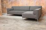 NIEUWbeklede bruingrijze Design on Stock Bloq hoekbank, Ophalen, 250 tot 300 cm, Design, Metaal