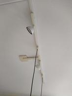 Witte Track Verlichting Systeem - 2 spots - 3 adapters voor, Ophalen of Verzenden, Gebruikt, Metaal, Modern