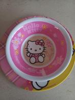 Setje bord met kom Hello Kitty, kunststof, Ophalen of Verzenden, Overige materialen, Overige stijlen, Bord(en)